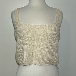 MABLE Beige Knit Women's Crop Tank